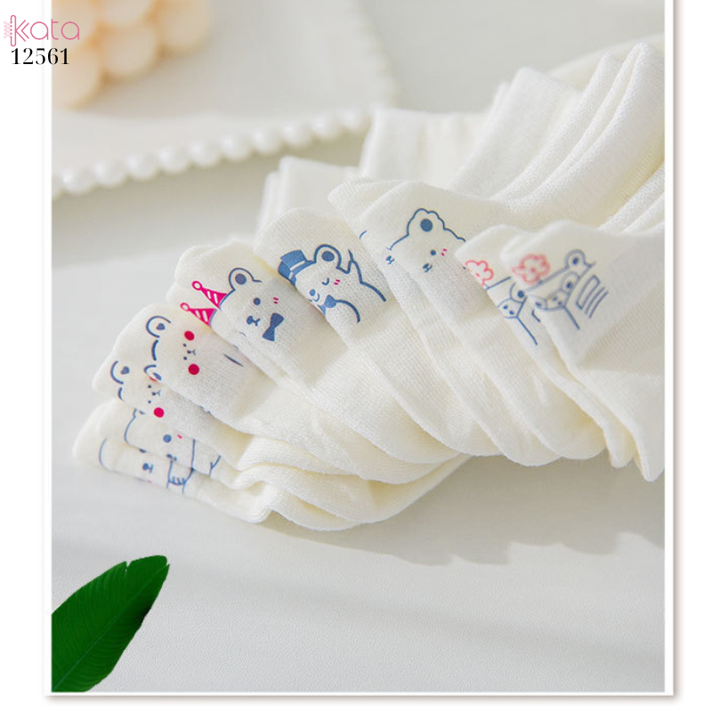 Tất cotton mỏng mát mùa hè,tất cổ ngắn thấm hút mồ hôi 12561