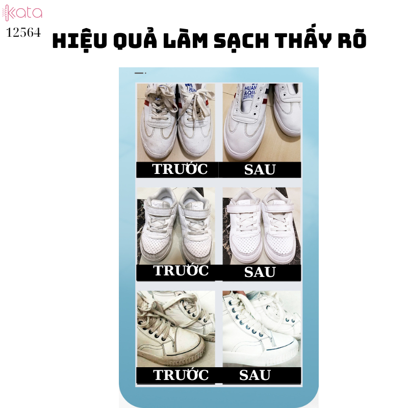 Bọt tẩy rửa giày trắng không cần giặt,chăm sóc giày trắng thể thao,bóng rổ,giày thường ngày 12564