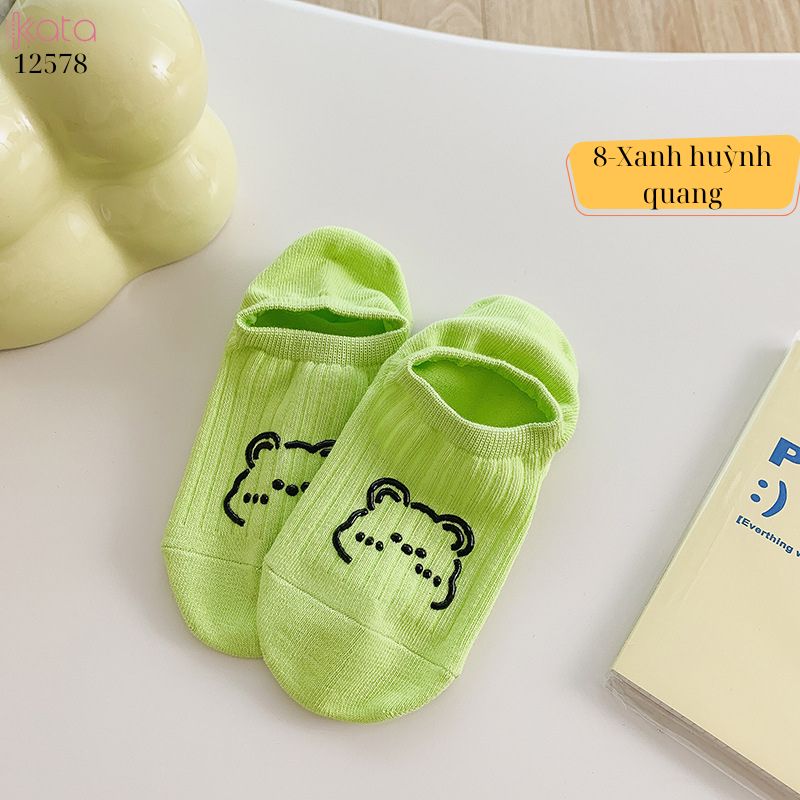 Tất thuyền mùa hè 100% cotton nữ,chống trơn trượt,chống rụng lông,chống mùi 12578