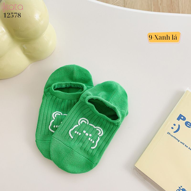 Tất thuyền mùa hè 100% cotton nữ,chống trơn trượt,chống rụng lông,chống mùi 12578