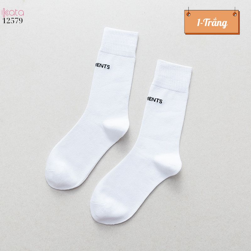 Tất thể thao mỏng mát mùa hè 100% cotton,tất đồng phục nhóm,tất bắp chân thấm hút mồ hôi 12579