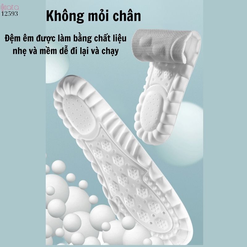 Lót giày thể thao PU hỗ trợ đứng lâu không mỏi,lót mùa hè thoáng khí thấm mồ hôi 12593