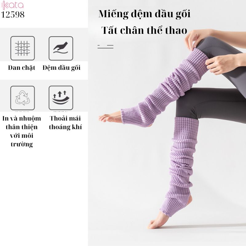 Ống tất giữ ấm qua đầu gối(vải Hàn),ống tất thể thao yoga thu đông 12598