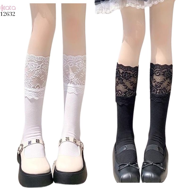 Tất ren nữ JK Nhật Bản ngọt ngào Lolita,tất Midi School Boots 12632