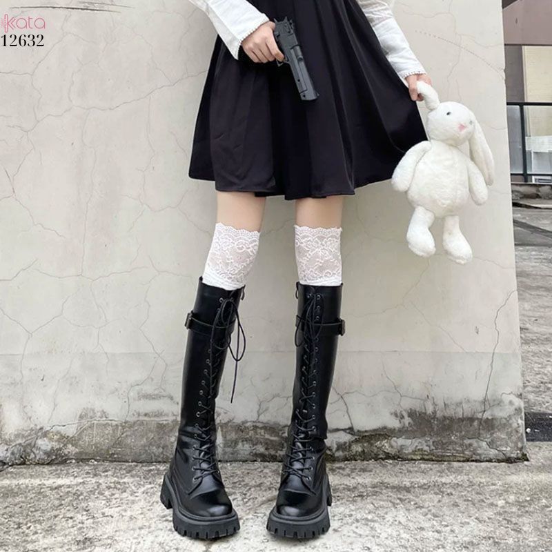 Tất ren nữ JK Nhật Bản ngọt ngào Lolita,tất Midi School Boots 12632