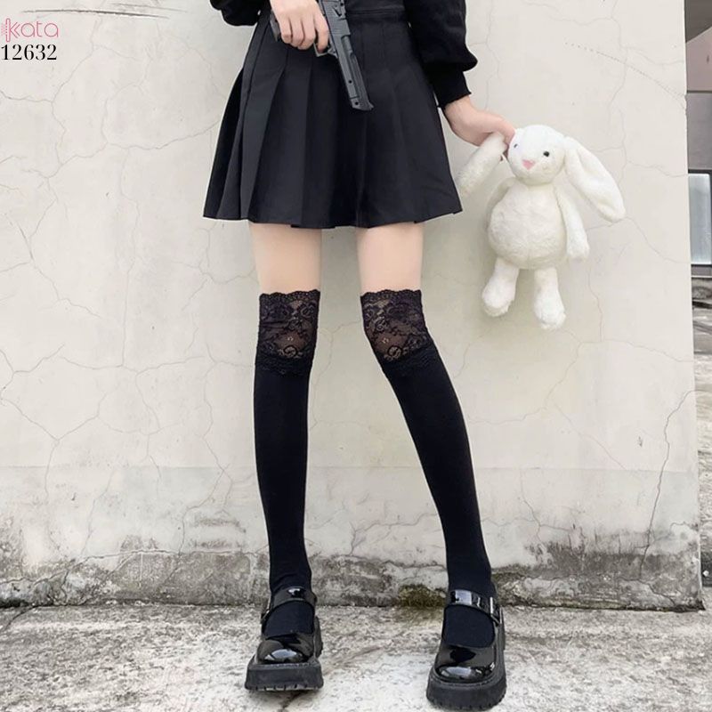 Tất ren nữ JK Nhật Bản ngọt ngào Lolita,tất Midi School Boots 12632