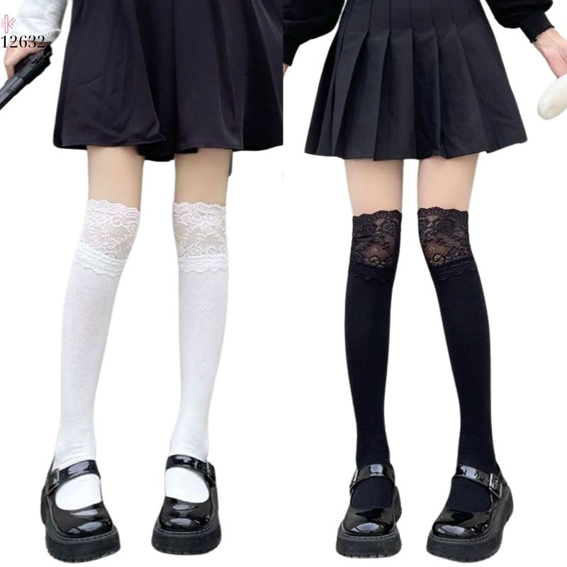 Tất ren nữ JK Nhật Bản ngọt ngào Lolita,tất Midi School Boots 12632