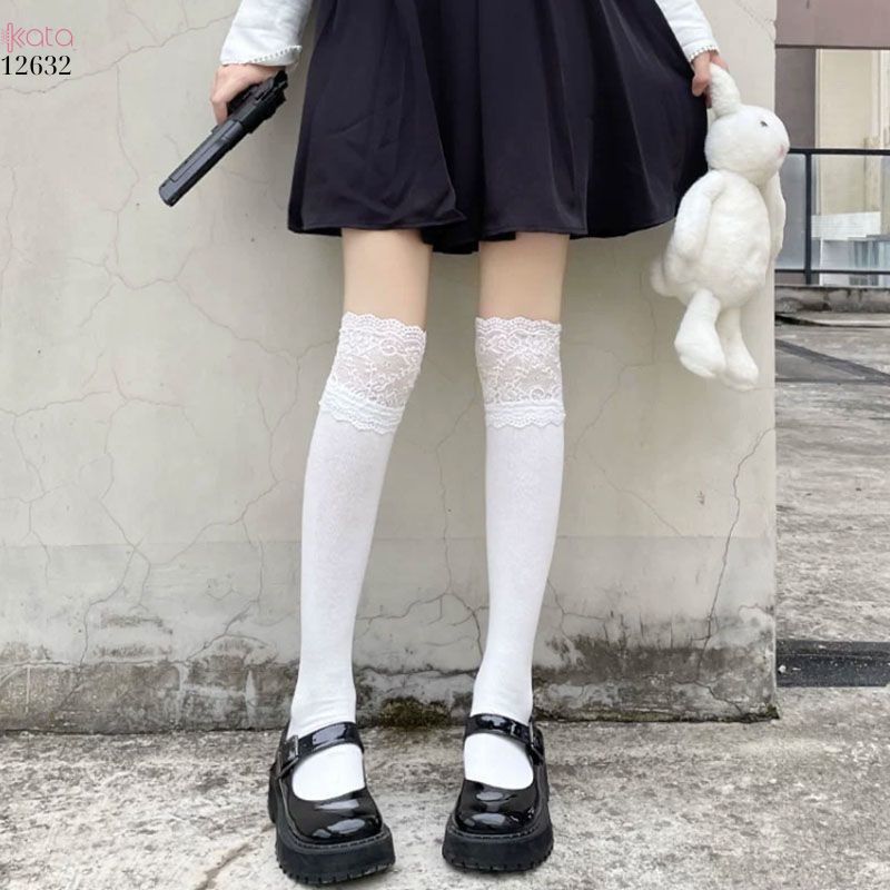 Tất ren nữ JK Nhật Bản ngọt ngào Lolita,tất Midi School Boots 12632