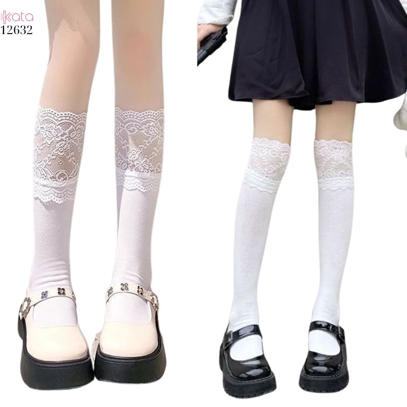 Tất ren nữ JK Nhật Bản ngọt ngào Lolita,tất Midi School Boots 12632