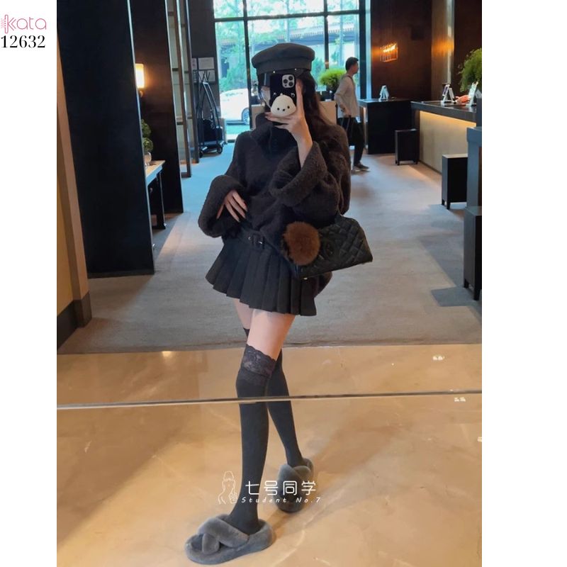 Tất ren nữ JK Nhật Bản ngọt ngào Lolita,tất Midi School Boots 12632