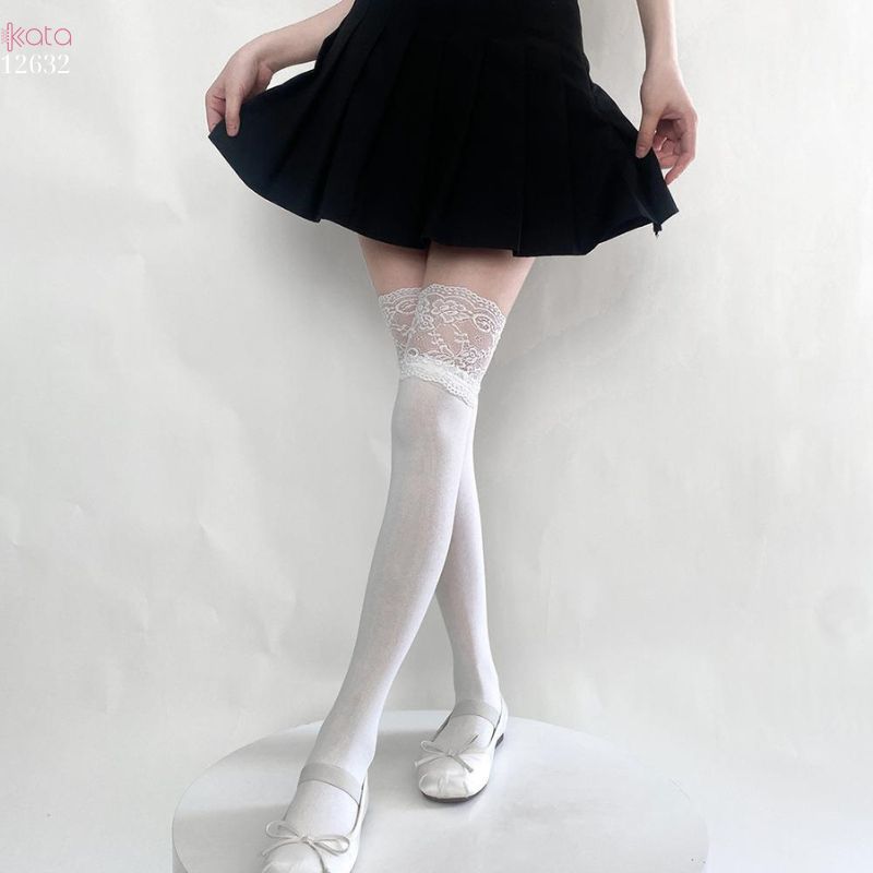 Tất ren nữ JK Nhật Bản ngọt ngào Lolita,tất Midi School Boots 12632