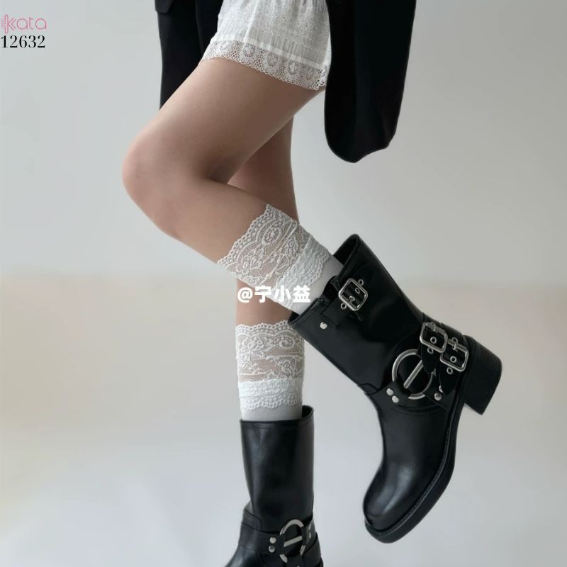 Tất ren nữ JK Nhật Bản ngọt ngào Lolita,tất Midi School Boots 12632