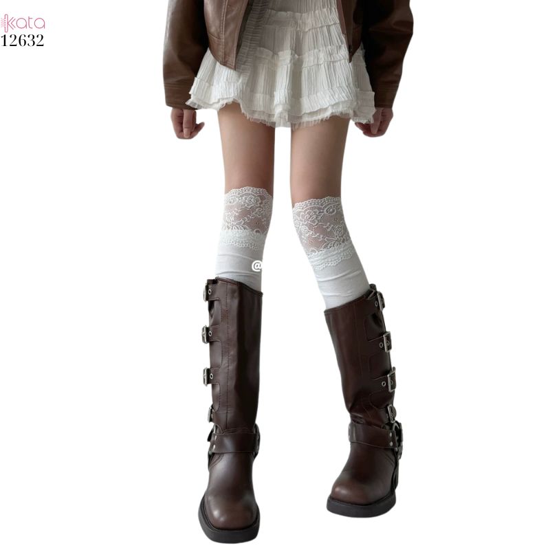Tất ren nữ JK Nhật Bản ngọt ngào Lolita,tất Midi School Boots 12632