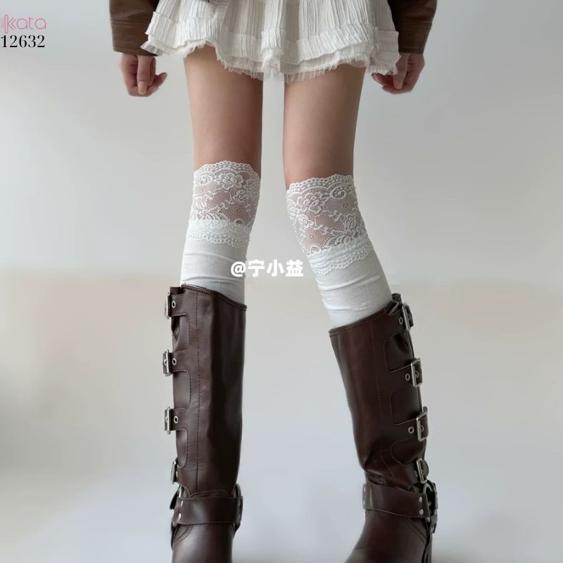 Tất ren nữ JK Nhật Bản ngọt ngào Lolita,tất Midi School Boots 12632
