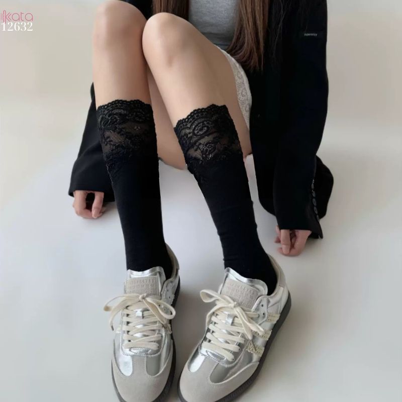 Tất ren nữ JK Nhật Bản ngọt ngào Lolita,tất Midi School Boots 12632