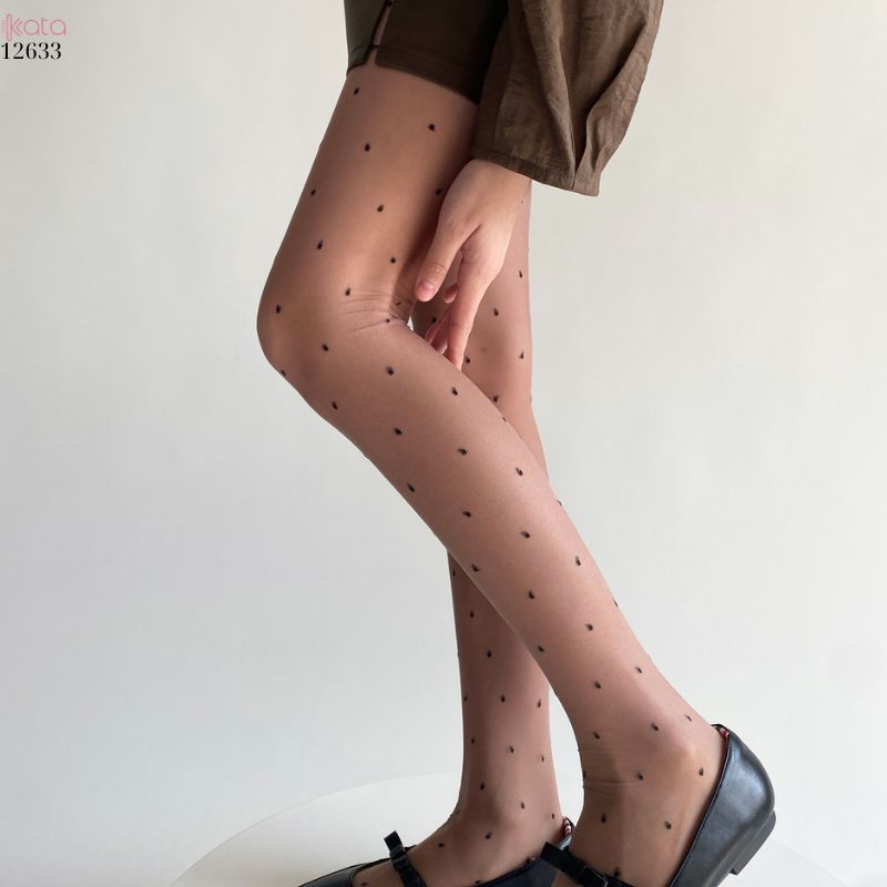 Quần tất legging siêu mỏng 5D,tất vải lụa chấm bi 12633