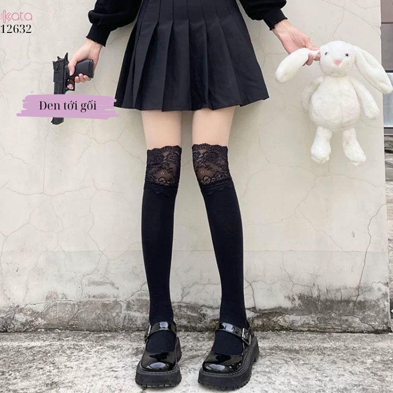 Tất ren nữ JK Nhật Bản ngọt ngào Lolita,tất Midi School Boots 12632