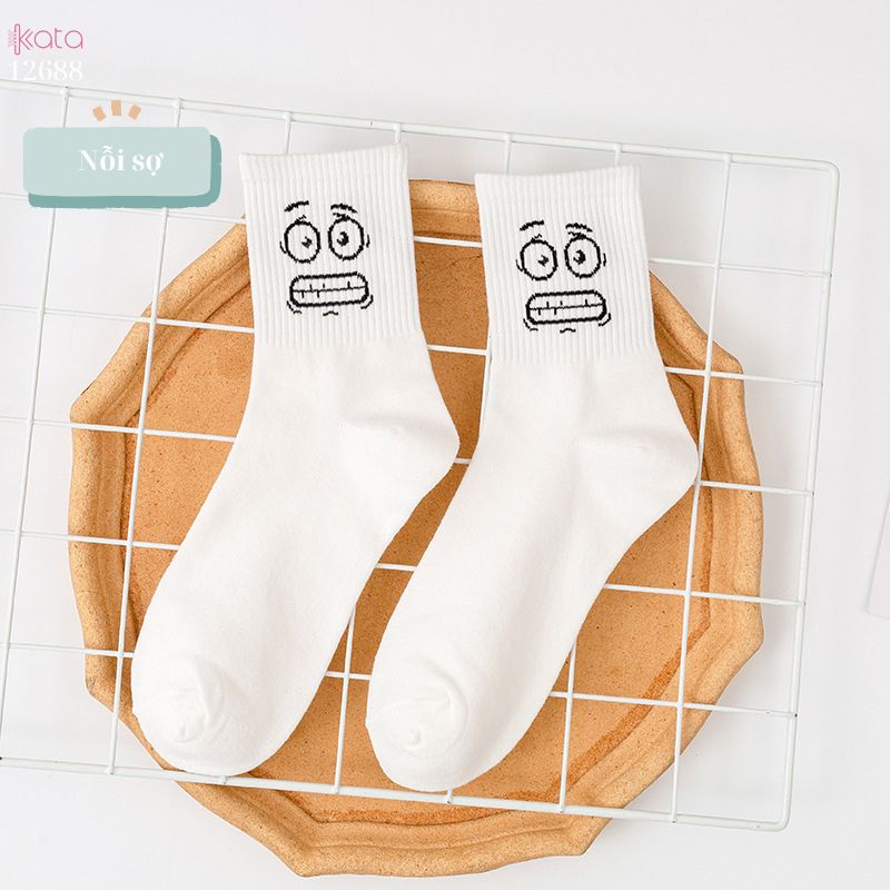 Tất hoạt hình thu đông,tất cotton nữ giữa bắp chân phong cách Hàn Quốc 12688