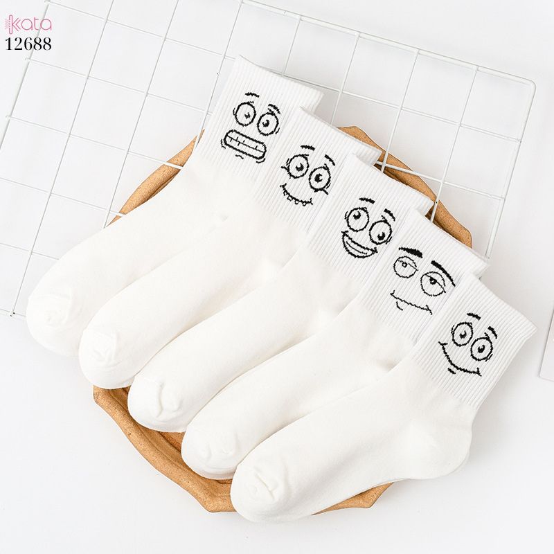 Tất hoạt hình thu đông,tất cotton nữ giữa bắp chân phong cách Hàn Quốc 12688