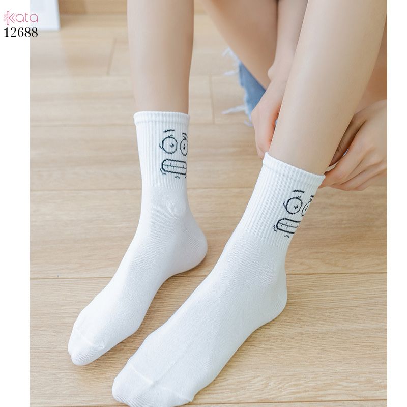 Tất hoạt hình thu đông,tất cotton nữ giữa bắp chân phong cách Hàn Quốc 12688