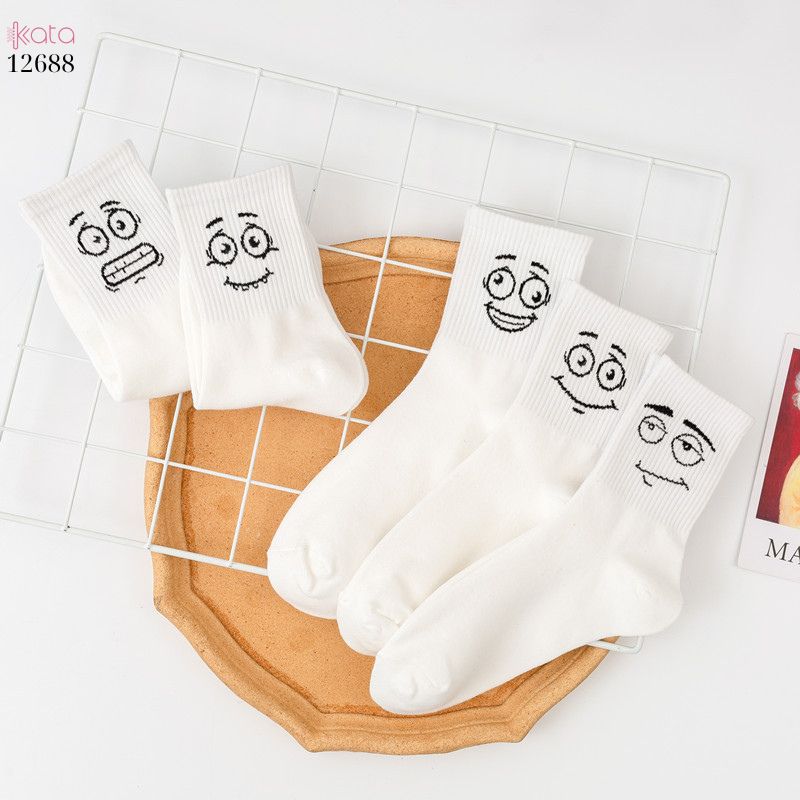 Tất hoạt hình thu đông,tất cotton nữ giữa bắp chân phong cách Hàn Quốc 12688