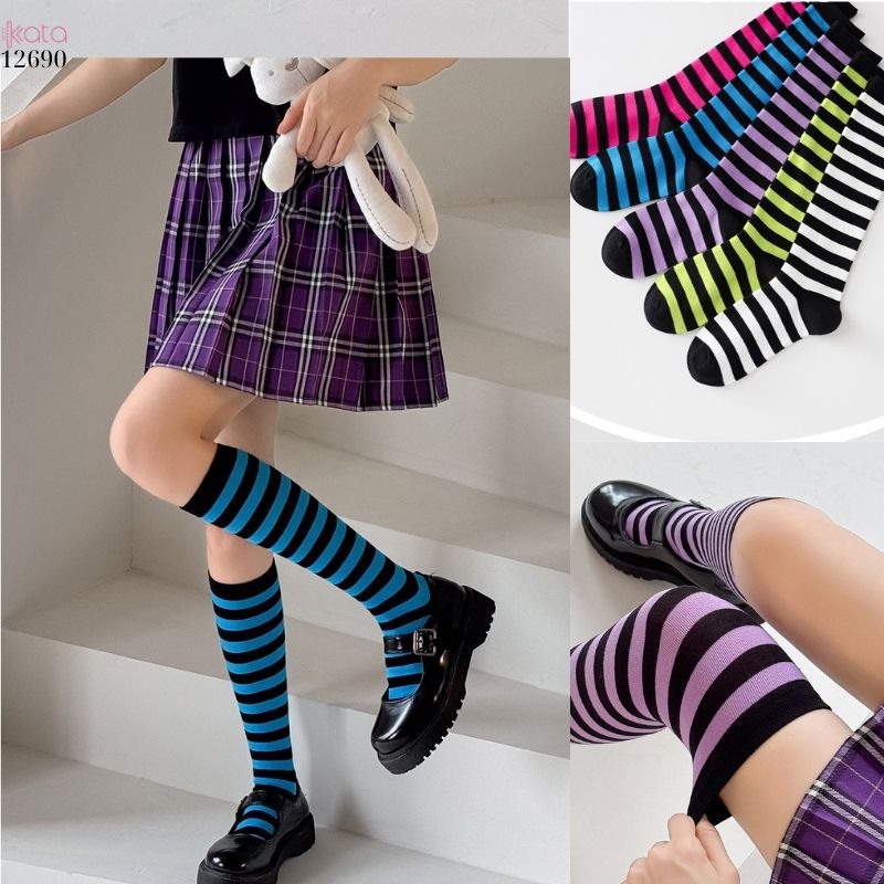 Tất thu đông phong cách Harajuku y2k,tất nữ ngọt ngào Nhật Bản jk 12690