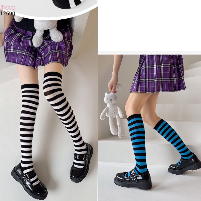 Tất thu đông phong cách Harajuku y2k,tất nữ ngọt ngào Nhật Bản jk 12690