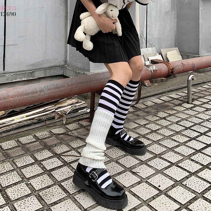 Tất thu đông phong cách Harajuku y2k,tất nữ ngọt ngào Nhật Bản jk 12690