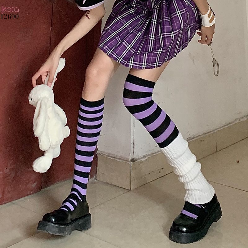 Tất thu đông phong cách Harajuku y2k,tất nữ ngọt ngào Nhật Bản jk 12690