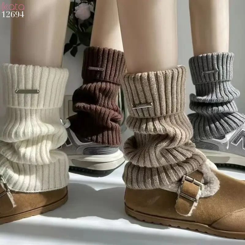 Ống tất dệt kim thời trang,ống tất bắp chân giữ ấm thu đông 12694