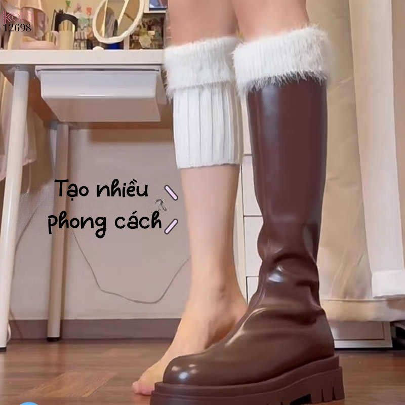 Ống tất thu đông,giả lông bảo vệ bắp,ống tất đi bốt thời trang 12698