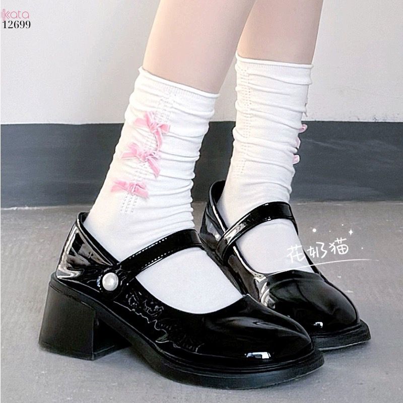 Tất nơ JK ngọt ngào,tất ống giữa múa ba lê Nhật Bản 12699