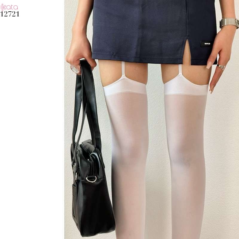 Tất treo dài qua đầu gối cá tính,tất nhung mỏng mờ chống trượt,chống tuột 12721