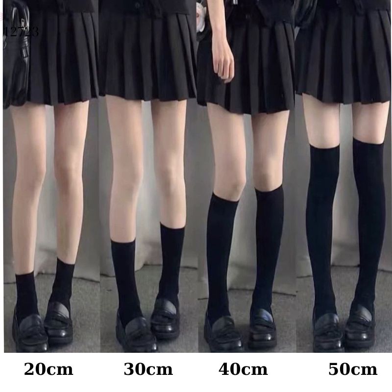 Tất nhung nhiều màu,tất JK qua gối,bắp chân,giữa bắp chân,tất đồng phục học sinh 12724