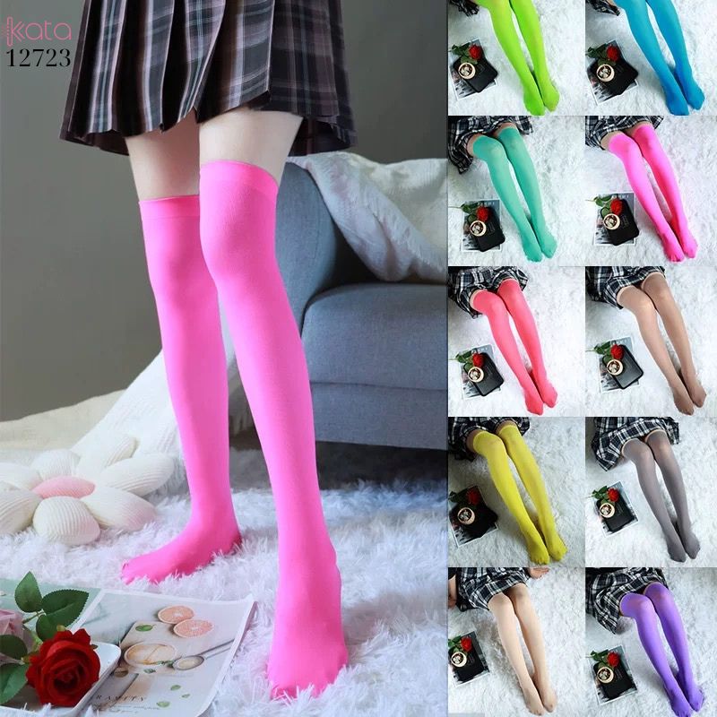 Tất nhung nhiều màu,tất JK qua gối,bắp chân,giữa bắp chân,tất đồng phục học sinh 12724