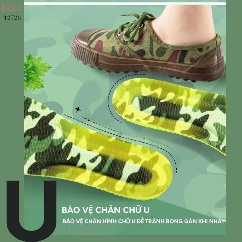 Lót giày tập luyện quân sự,chơi thể thao,thấm hút mồ hôi,mềm và êm đứng lâu không mỏi 12729