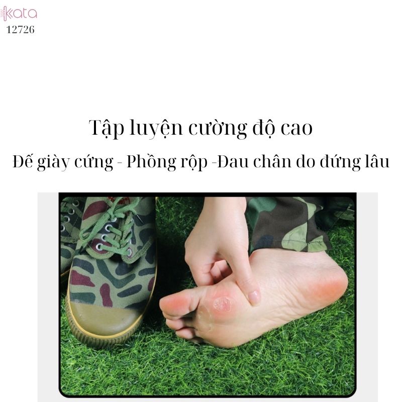 Lót giày tập luyện quân sự,chơi thể thao,thấm hút mồ hôi,mềm và êm đứng lâu không mỏi 12729