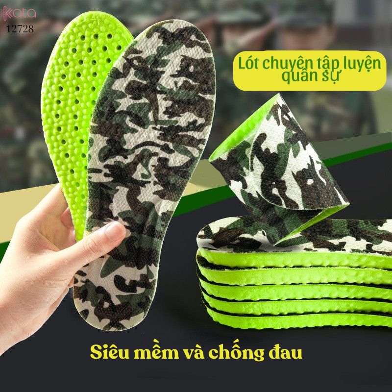 Lót giày tập luyện quân sự,chơi thể thao,thấm hút mồ hôi,mềm và êm đứng lâu không mỏi 12729