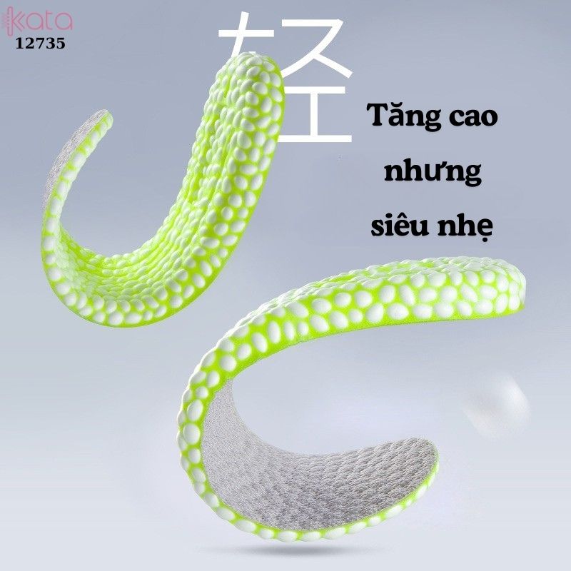 Lót giày tăng chiều cao,thoáng khí mùa hè,giảm xóc đàn hồi cao,lót đệm bốt martin Nam Nữ  12736