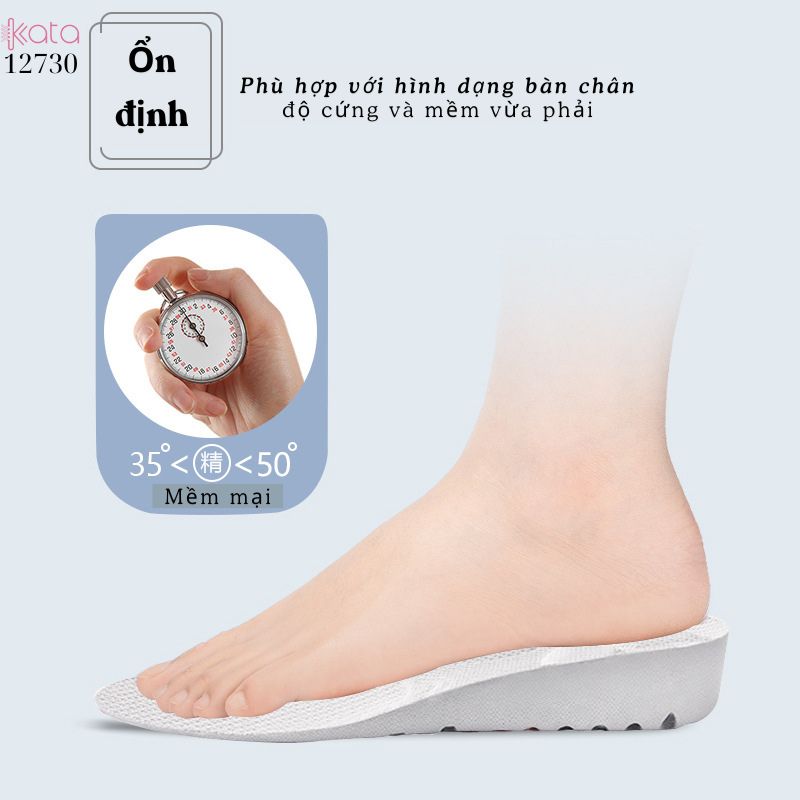 Lót cao bên trong,lót đệm thể thao đế mềm, hấp thụ sốc, thoáng khí, lót cao Nam Nữ 12730