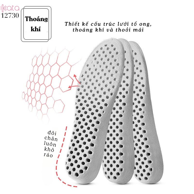 Lót cao bên trong,lót đệm thể thao đế mềm, hấp thụ sốc, thoáng khí, lót cao Nam Nữ 12730