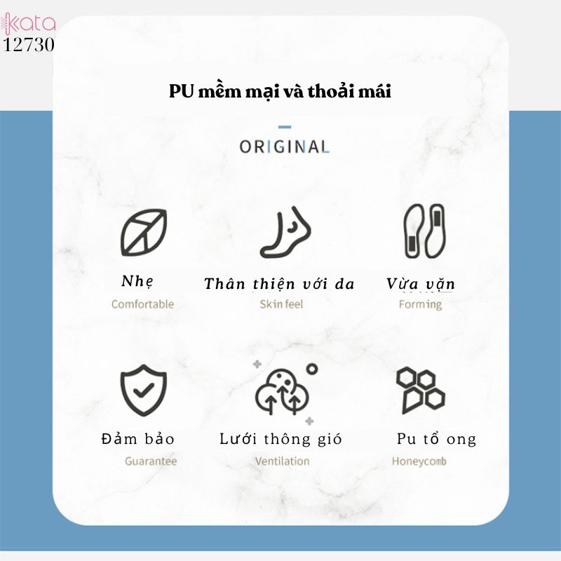 Lót cao bên trong,lót đệm thể thao đế mềm, hấp thụ sốc, thoáng khí, lót cao Nam Nữ 12730