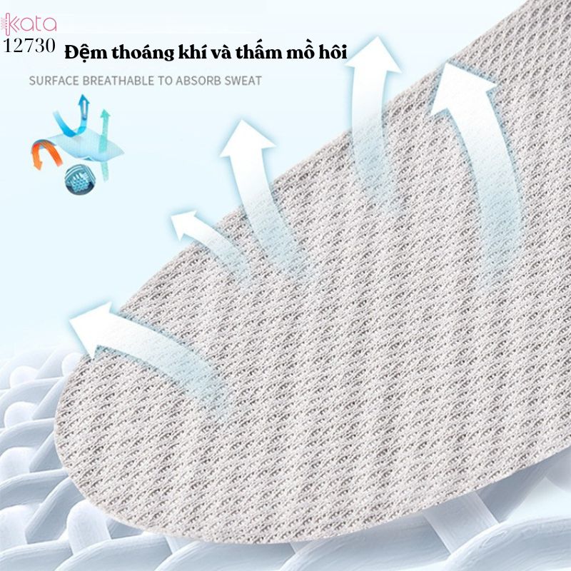 Lót cao bên trong,lót đệm thể thao đế mềm, hấp thụ sốc, thoáng khí, lót cao Nam Nữ 12730