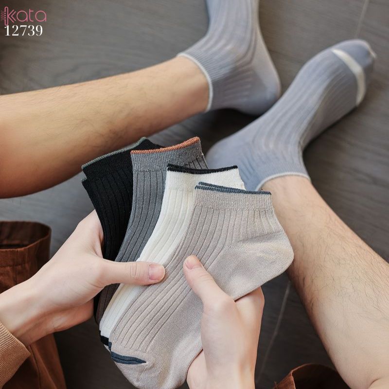 Tất vớ Nam chất liệu sợi tre thấm hút mồ hôi,tất thuyền vô hình,không đường may 12739