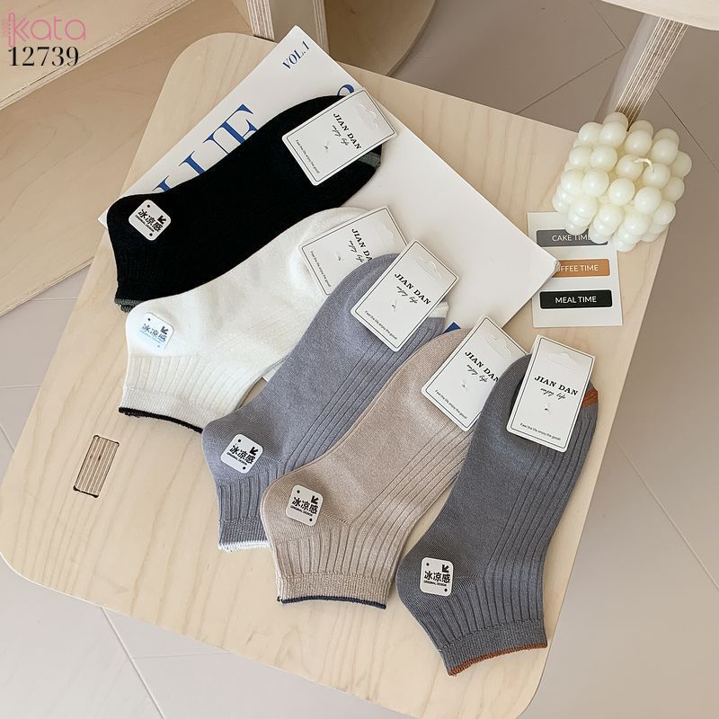 Tất vớ Nam chất liệu sợi tre thấm hút mồ hôi,tất thuyền vô hình,không đường may 12739
