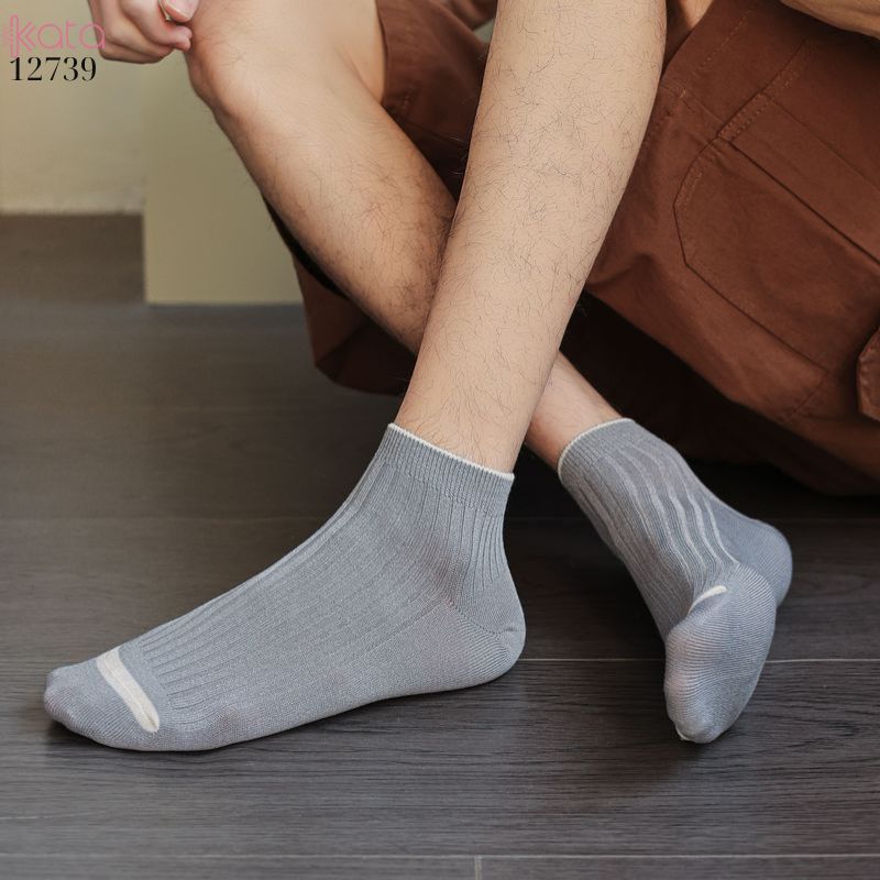 Tất vớ Nam chất liệu sợi tre thấm hút mồ hôi,tất thuyền vô hình,không đường may 12739
