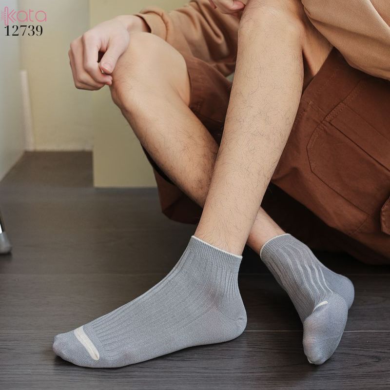 Tất vớ Nam chất liệu sợi tre thấm hút mồ hôi,tất thuyền vô hình,không đường may 12739