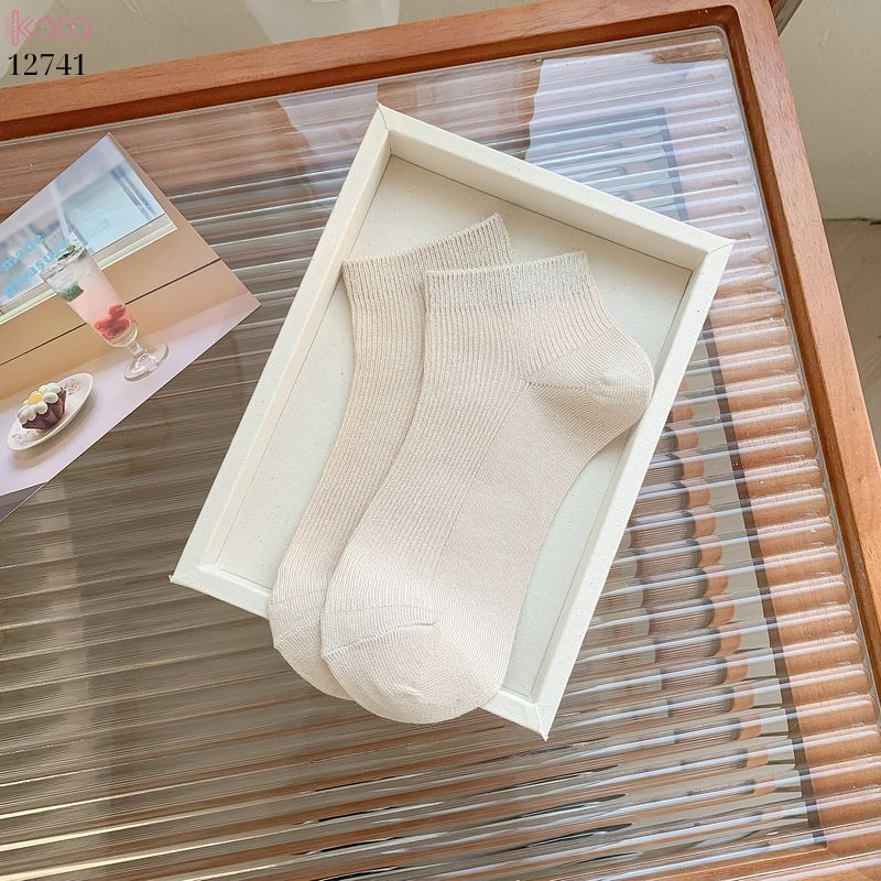 Tất vớ Nữ chất liệu sợi tre thấm hút mồ hôi,tất cổ thấp,không đường may 12741
