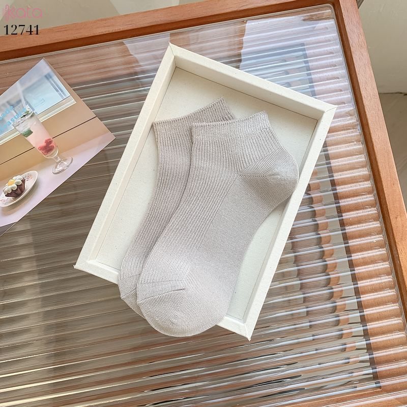 Tất vớ Nữ chất liệu sợi tre thấm hút mồ hôi,tất cổ thấp,không đường may 12741