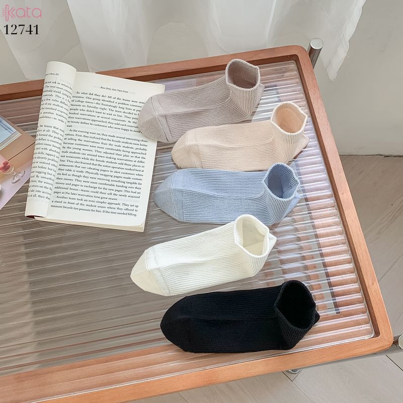 Tất vớ Nữ chất liệu sợi tre thấm hút mồ hôi,tất cổ thấp,không đường may 12741